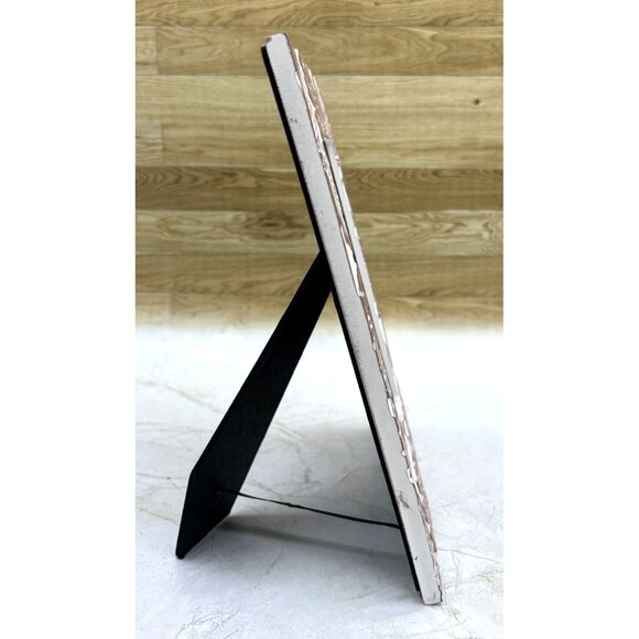 Shabby Chic 5x7 Photo Frame Cottage Distressed Whitewashed Relief Botanical NEW! - Picture 5 of 13